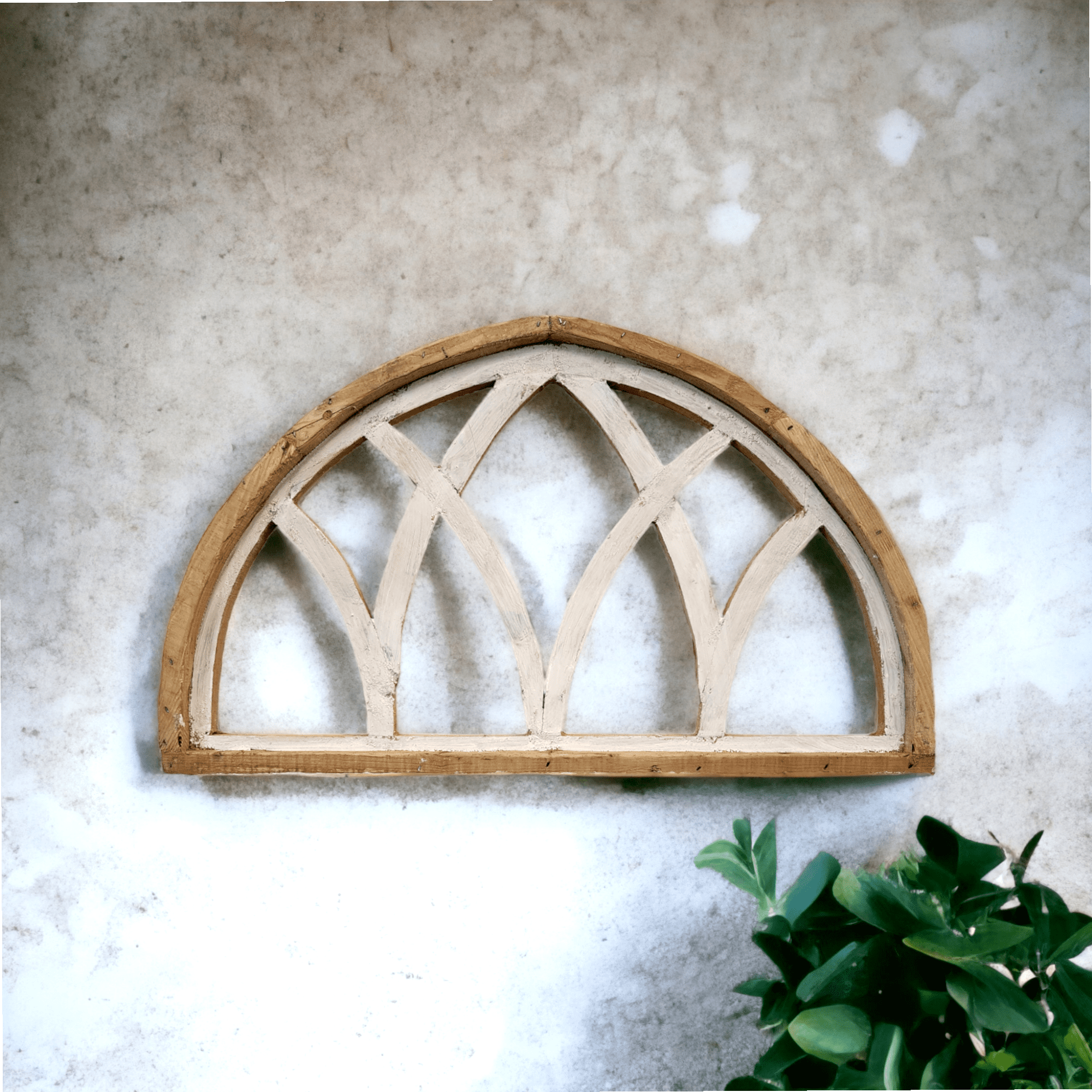 Farmhouse Half Moon Wooden Wall Window Arch -2 Sizes- Wood Cathedral Window Mountain Ridge wall windowsRanch Junkie